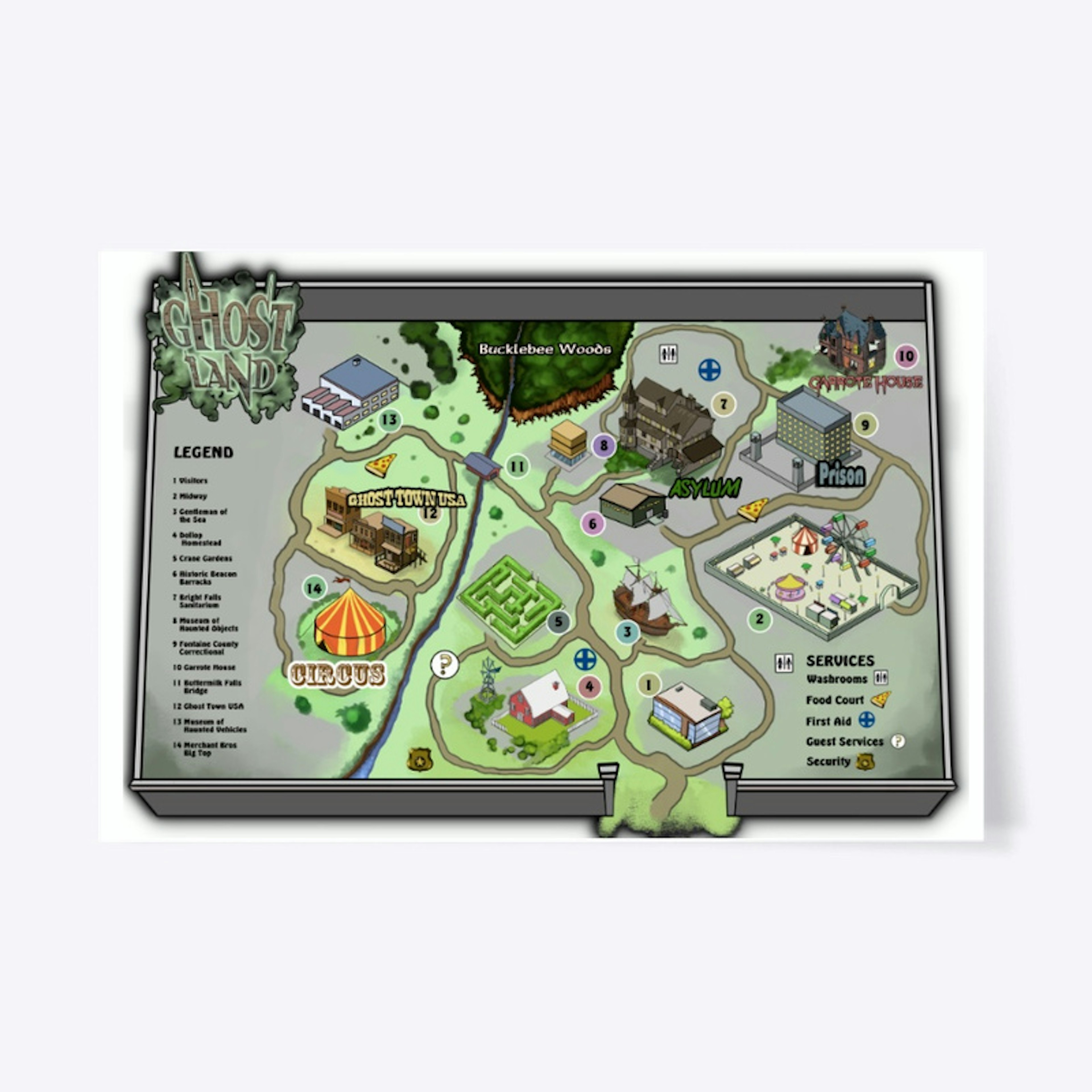 Ghostland Park Map